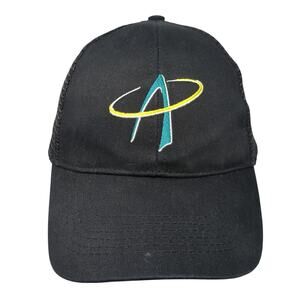 Hit Wear Strapback Trucker Hat Black One Size Adjustable Mesh Back 6 Panel